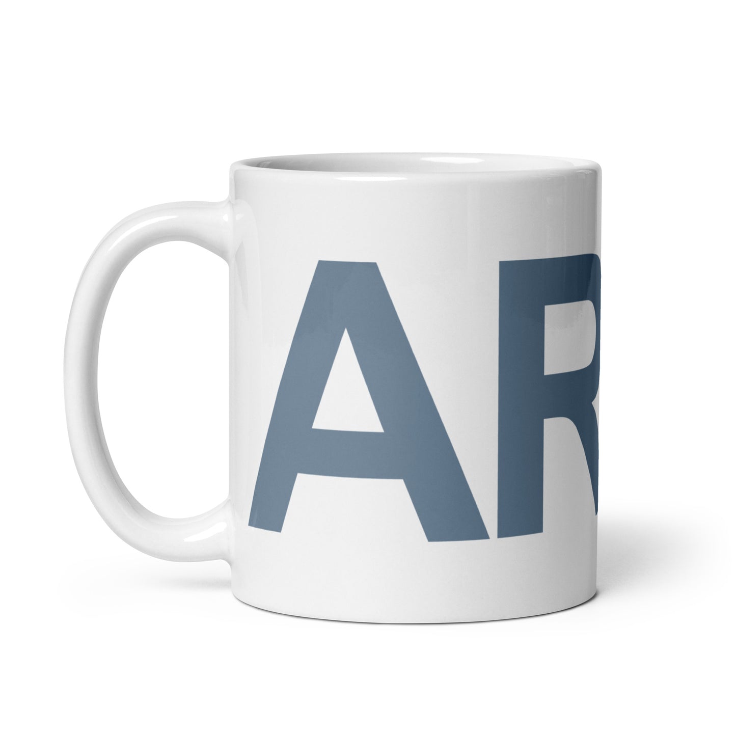 ART>i  (Big Logo) White Glossy Mug (Art is Greater Than i)