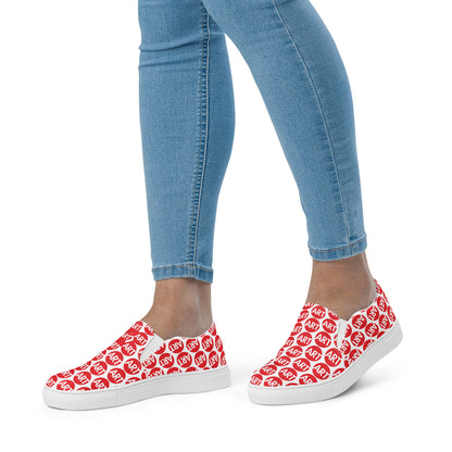 Exclusive Women’s Slip-on Canvas Shoes, CircleArt Print